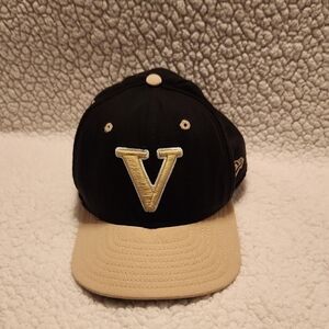 Vintage 90's New Era Vanderbilt Collegiate Made In USA Academia Sports Ball Cap